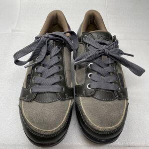 Dr. Scholls Womens Starlit Walking Shoe Brown Gray Size 38 Top Leather Lace Up